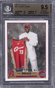 2003-04 Topps #221 LeBron James Rookie Card – BGS GEM MT 9.5